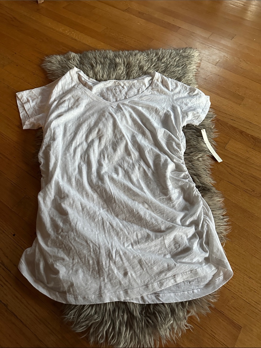 Caslon White V‑Neck Short Sleeve Tee